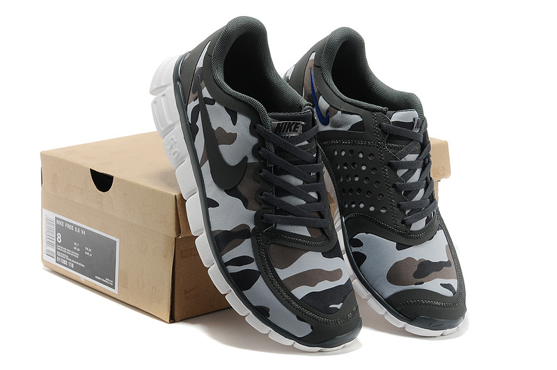 Nike Free Run 5.0 V4 Camouflage Air Force Grey Shoes